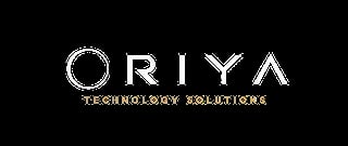 ORIYA Technology Solutions logo with white text and circular icon on black background